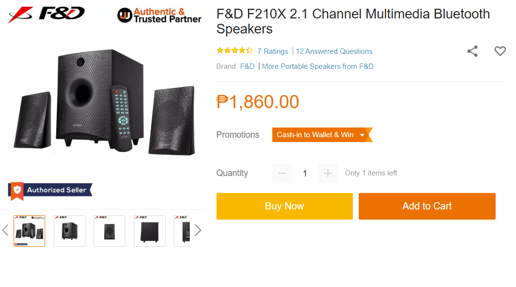 Top 5 speaker under 2.5k - F&D F210X Speaker