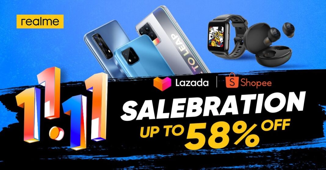 realme 11 11 sale lazada shopee