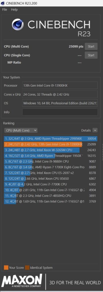 Cinebench multicore